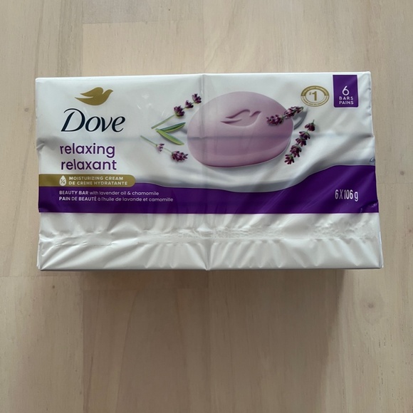 NEW SEALED 6 Bars of Lavender Dove Soap made w/ Lavender Oil & Chamomile - Picture 2 of 5